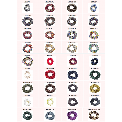Scrunchy - 10-Dozen Braided Scrunchies - Assorted Colors - HS-Braided